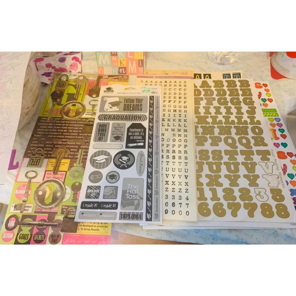 Lot Of Opened Stickers-  Several Sheets.